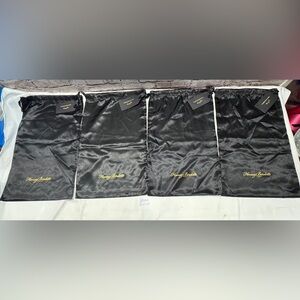 HONEY BIRDETTE BLACK DRAW STRING LINGERIE DUST BAGS POUCH TRAVEL STORAGE 4